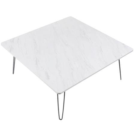 เฟอร์นิเจอร์ โต๊ะญี่ปุ่นเหลี่ยม FASTTECT MARBLE 80 ซม. ลายหินอ่อนขาว