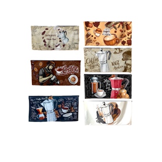 โปรโมชั่น : ป้ายผ้าไมโคร ตกแต่งร้านกาแฟ moka pot slowbar ขนาด 75x150 cm. เจาะตาไก่ พร้อมแขวน