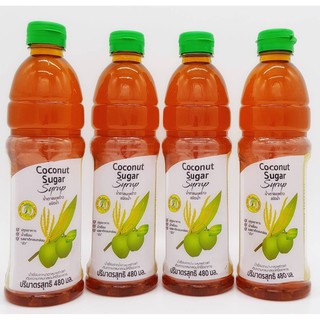 น้ำตาลมะพร้าวจากดอกมะพร้าว (ตราบ้านตาลปึก)  COCONUT  SUGAR  SYRUP บรรจุ 480 ML. * 4 ขวด