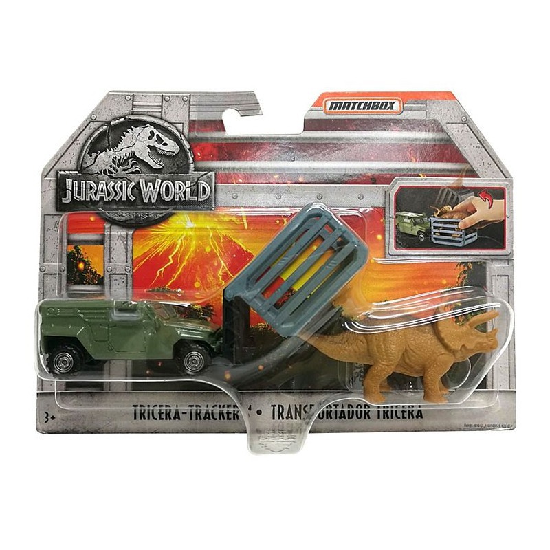Jurassic World Matchbox® Dino Transporters Tricera-Tracker จูราสิค FMY31-FMY35