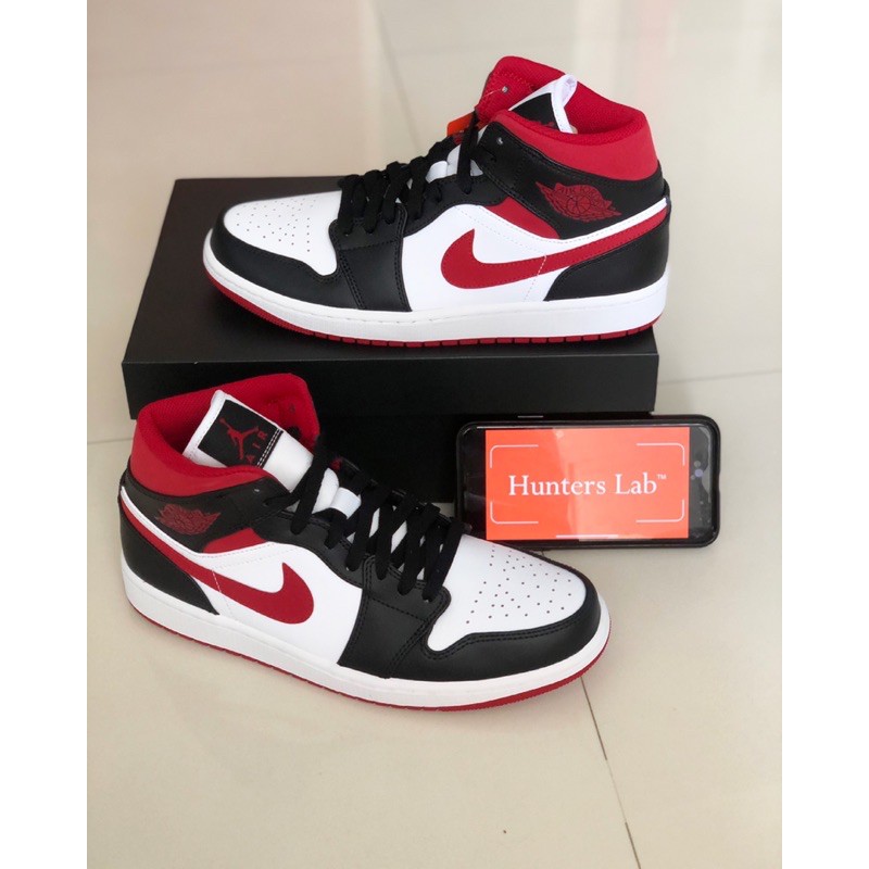 aj1 mid red black white
