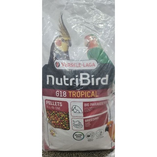 Nutri Bird G18 อาหารนกเกรด Premium สำหรับนกแก้วขนาดกลาง ถุง 10 kg