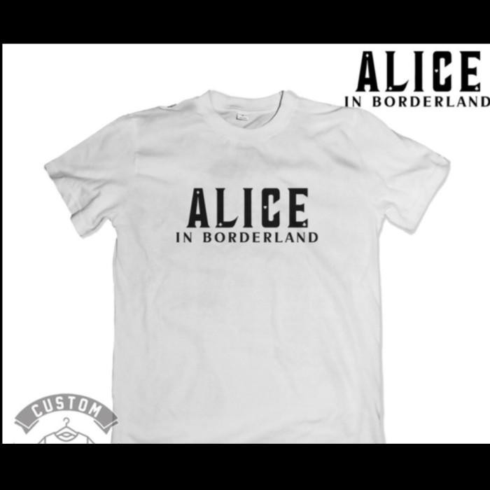 เสื้อยืด COMBED 30S DISTRO ALICE IN BORDERLAND Plain CUSTOM INDONESIA!!