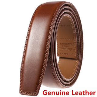 สายเข็มขัดหนังวัวแท้ คุณภาพสูง สีดํา สีน้ําตาล ไม่มีหัวเข็มข…