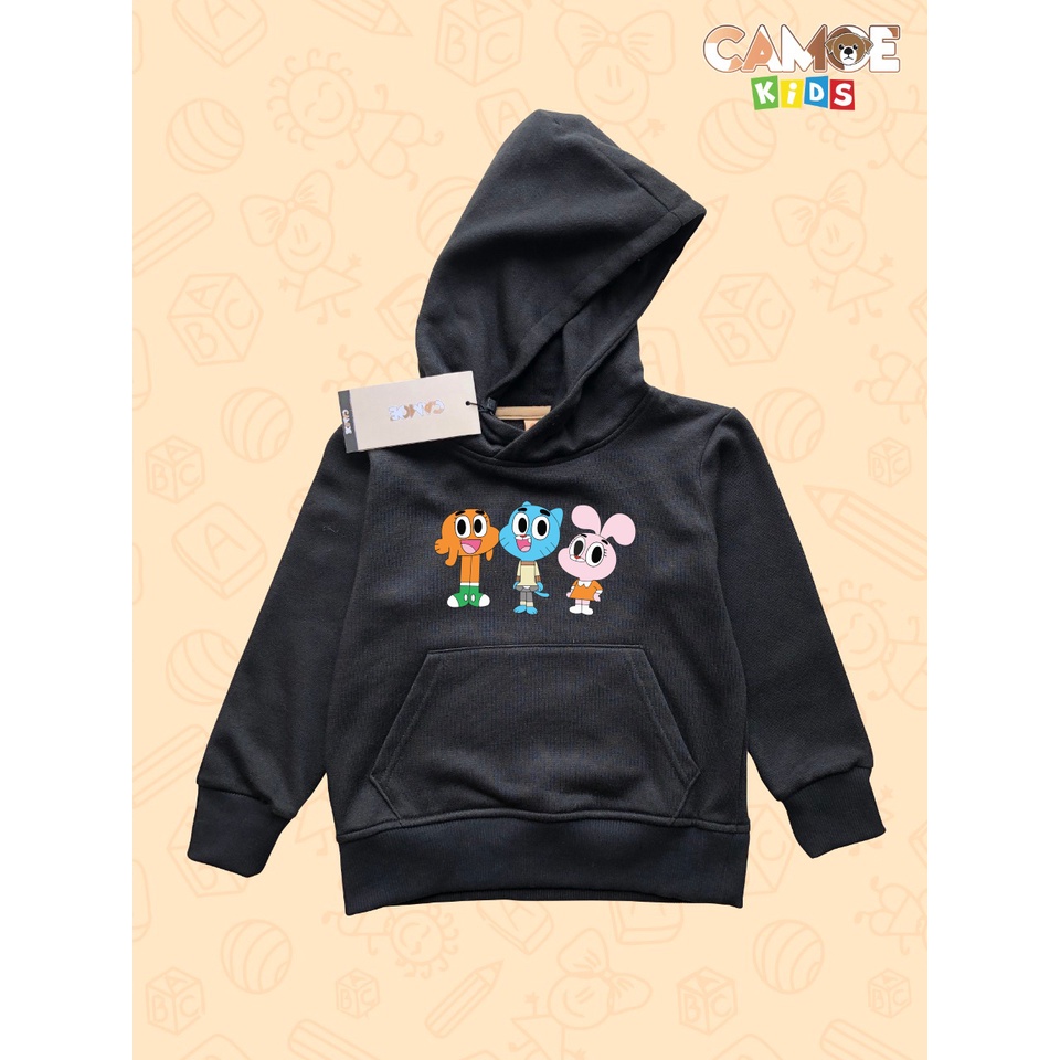 เสื้อแจ็คเก็ตมีฮู้ด Kids gumball waterson darwin anais