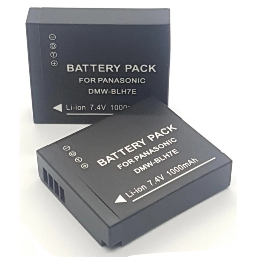 (PACK 2 ) For Panasonic แบตเตอรี่กล้อง รุ่น DMW-BLH7 / BLH7E Replacement Battery for Panasonic Lumix DMC-GM1 GM1K GF7"