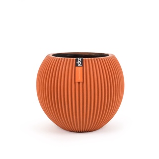 BGVAO 103 Vase Ball Groove Orange (Size: D 23 x H 19 cm)  - กระถางต้นไม้ Modern แบรนด์ Capi Europe