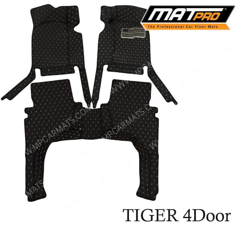 MatPro พรมปูพื้นเข้ารูป5D 6D Premium Fitted Leather Car Mats สำหรับรถรุ่น TOYOTA TIGER 4 ประตู ปี200