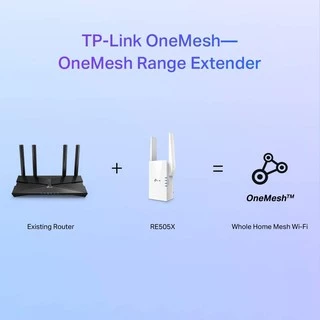 WI-FI RANGE EXTENDER (อุปกรณ์ขยายสัญญาณ) TP-LINK RE505X AX1500 Wi-Fi RANGE EXTENDER AC1200 WIFI 6 - ประกันตลอดการใช้งาน