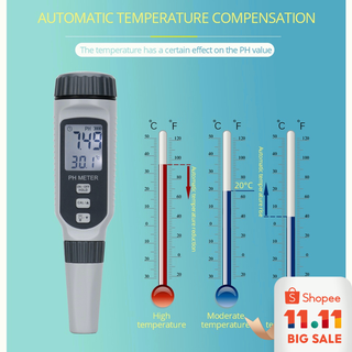 SMART SENSOR เครื่องวัดคุณภาพน้ำ แบบพกพา แบบมืออาชีพ เครื่องวัดค่าความเป็นกรด-ด่าง PH818