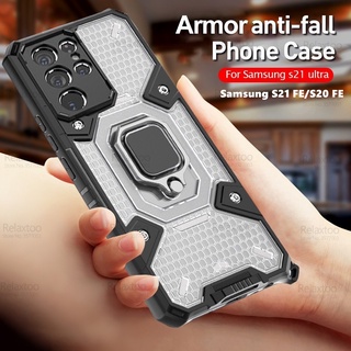 Armor Case For Samsung Galaxy S22 Ultra Plus S22+ S22 Ultra 5G S21 S20 FE S21FE S20FE 4G 5G Phone Case Hard Shockproof Casing Magnetic Bracket Back Cover