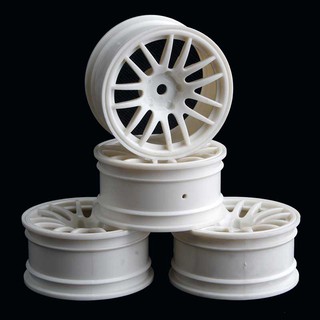 RC 4pcs Wheel Plastic Rim Set 3mm Fit HSP HPI 1:10 On-Road Racing Car Tires 9063