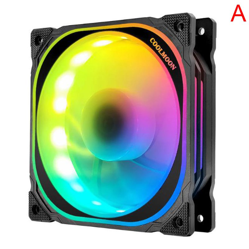 120mm pc computer fan 4 LED Light 12CM Fan PC CPU Cooling Cooler Fan ...