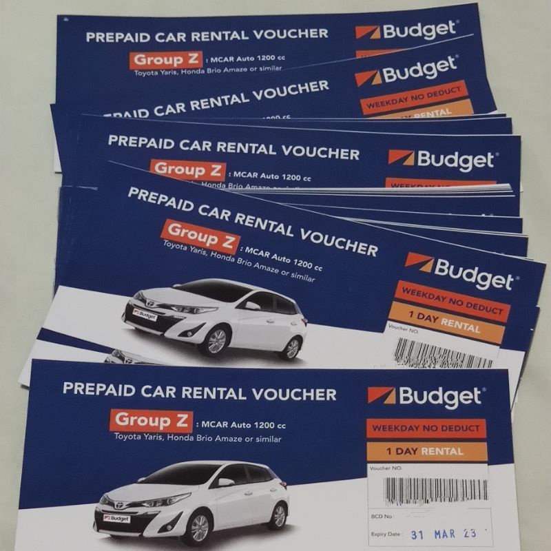 budget [พร้อมส่งทันที] คูปองรถเช่า บัตรรถเช่า เช่ารถ รถเช่ารายวัน