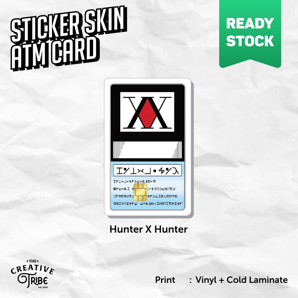 สติ๊กเกอร์การ์ดเกมใบอนุญาต Hunter X Hunter สําหรับ ATM / Etoll / RFID