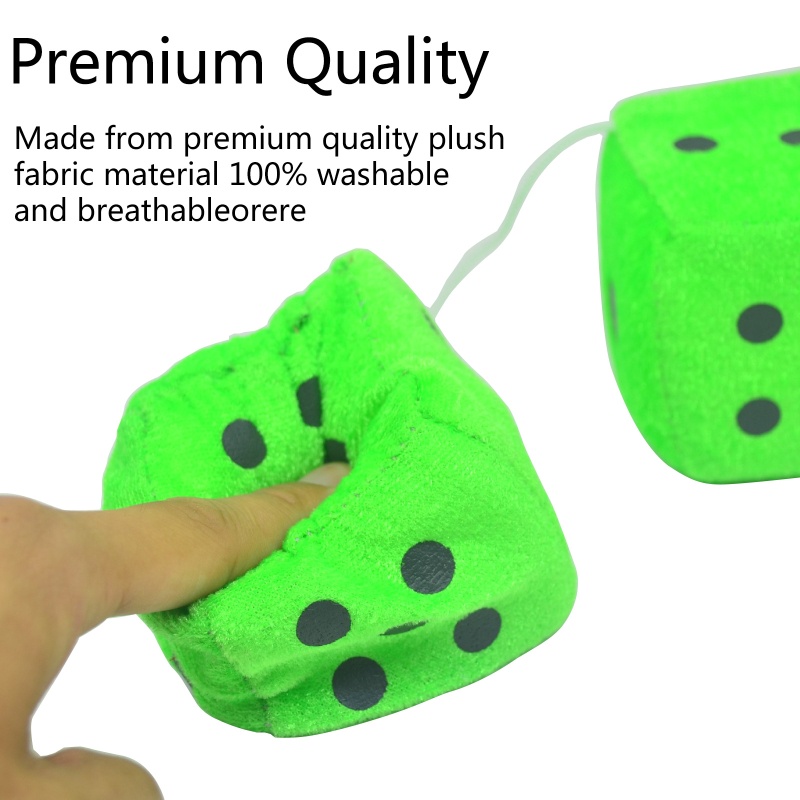 Onlytiming ตุ๊กตาลูกเต๋าแขวนประดับตกแต่งปีใหม่จี้กระจกมองหลัง