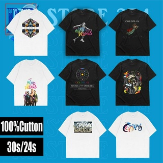 เสื้อยืด | เสื้อยืด พิมพ์ลาย TOUR BAND Coldplay พร้อมผ้าบาติก | เสื้อยืด ลาย VINTAGE RAP TEES | เสื้อยืด พิมพ์ลายวงดนตรี สีดํา โอเวอร์ไซซ์