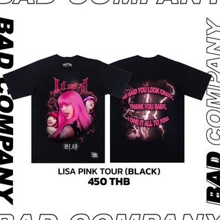 [LEEE]Badcompany เสื้อทัวร์สกรีนลาย "new Lisa" คอกลม