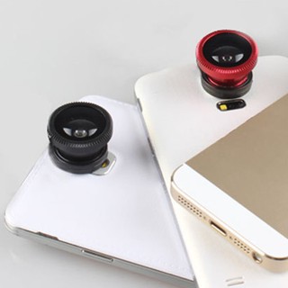 3 - in - 1 ชุดเลนส์ fish lens+เลนส์มาโครมุมกว้างสําหรับโทรศัพท์มือถือ