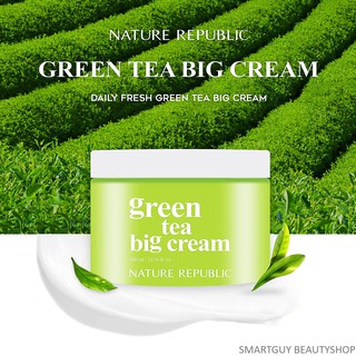 Nature Republic Green Tea Big Cream 490ml. ครีมบำรุงผิวหน้าผิวกายสูตรสารสกัดชาเขียวเข้มข้นสินค้านำเข้าจากเกาหลีของแท้