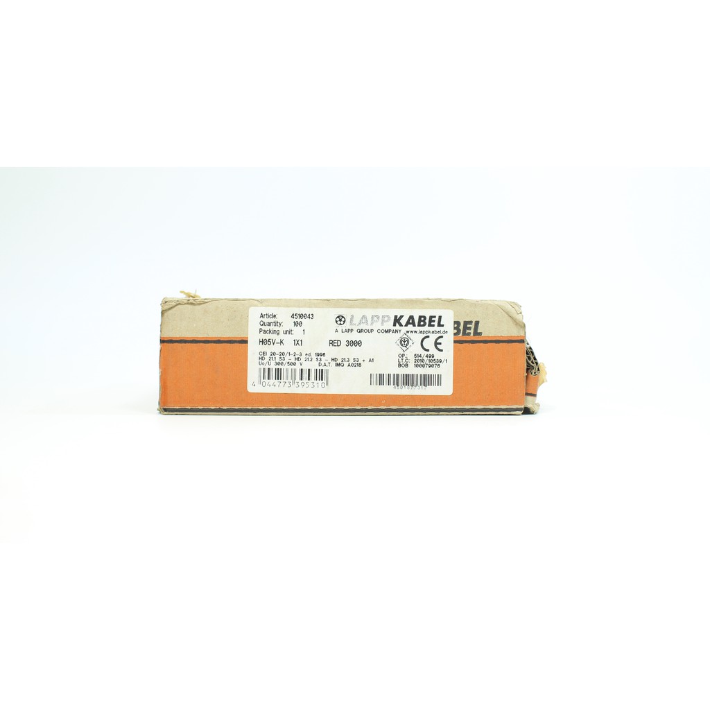 สายไฟ LAPPKABEL สายคอนโทรล LAPPKABEL H05V-K LAPPKABEL ขนาด  H05V-K 1x1 mm2  LAPPKABEL H05V-K 1