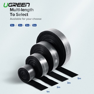 ugreen 2 ม./5 ม. velcro สายเคเบิ้ลสําหรับติดมุมโต๊ะทํางาน