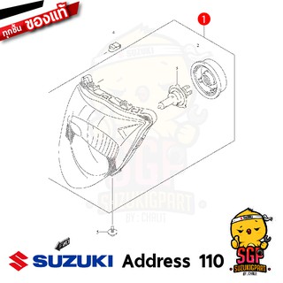 ชุดไฟหน้า HEADLAMP ASSY แท้ Suzuki Address 110