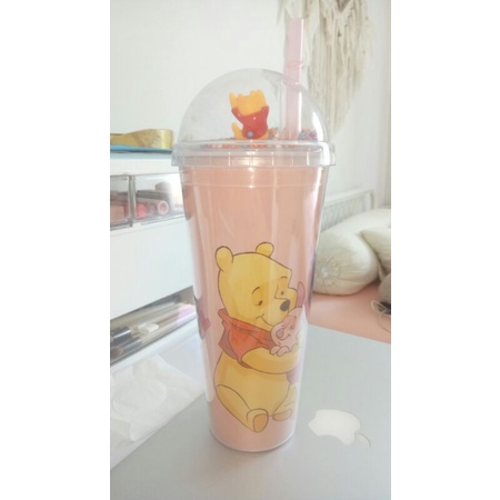 REJECT READY POOH PINK 1 ชิ้น Daiso Korea Official Disney - Winnie The Pooh Tumbler