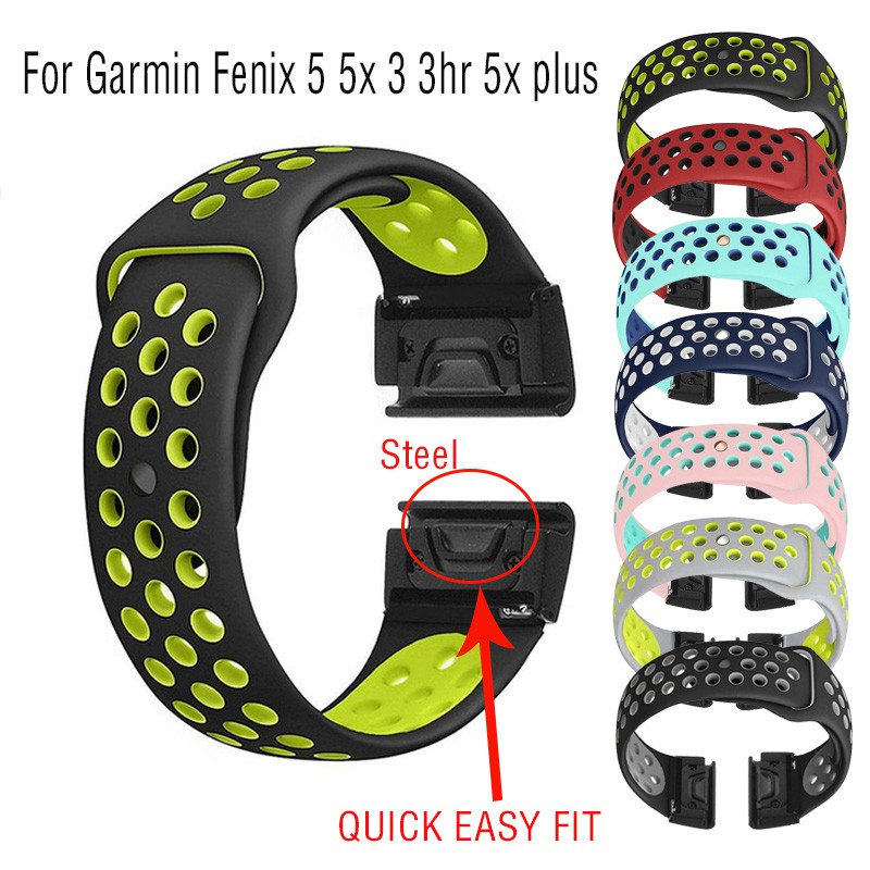 สายนาฬิกาข้อมือซิลิโคน 22 26 มม. สำหรับ Garmin Fenix 5 X Plus / Fenix 3 HR / Forerunner 935 GPS Smart Watch