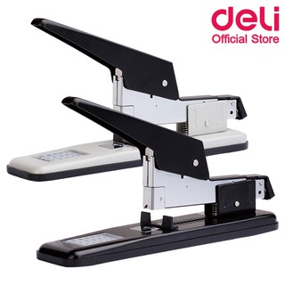 Deli 0390 Heavy-Duty Stapler เครื่องเย็บกระดาษ 80 หน้า รุ่นประหยัดแรง (คละสี 1 ชิ้น) แม็ค ที่เย็บกระดาษ ของใช้สำนักงาน