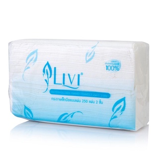 กระดาษเช็ดมือต่อเนื่อง 2 ชั้น LIVI 1160-2  250 แผ่น กระดาษทิชชู LIVI 1160-2 Continuous Paper Towel 2 Ply 250 Sheets