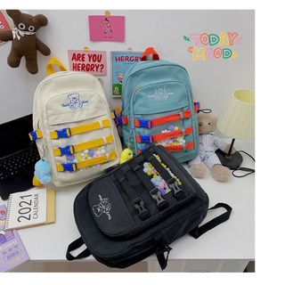 [ พรีออเดอร์ ]  MHY.OFFICIAL กระเป๋าเป้ My Bobey backpack ( ฟรี! พวงกุญแจเอเลี่ยนสีตามภาพ ) - กระเป๋า กระเป๋าสะพายหลัง