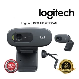 Logitech C270 Webcam กล้องเว็บแคมสำหรับวิดีโอคอล HD 720p/30fps ปรับแสงได้อัตโนมัติ ไมค์ตัดเสียงรบกวนในตัว