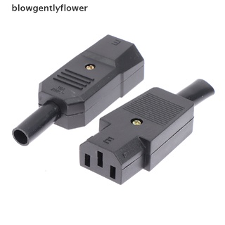 Blowgentlyflower ปลั๊กซ็อกเก็ตเชื่อมต่อสายเคเบิล AC 3Pin C13 C14 16A 250V ตัวเมีย ตัวผู้