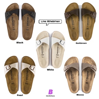 พร้อมส่ง/พรีได้✨Birkenstock ของแท้ Madrid Black/ White/ Darkbrown/ Mocca/ Pearl ดำ ขาว น้ำตาลเข้ม มอคค่า มุก