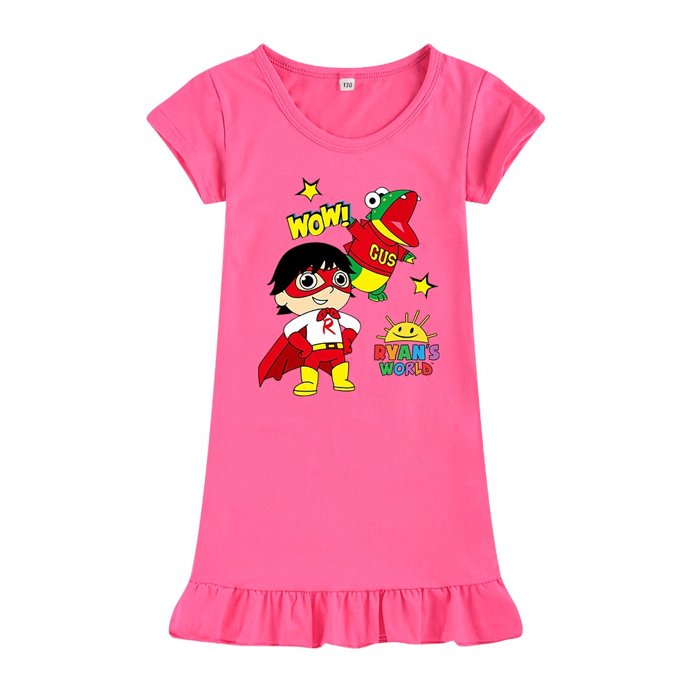 Ryans World ชุดนอนลําลองลายการ์ตูนสําหรับเด็ก / Ryan Toys Review ชุดเดรสแฟชั่นเด็กผู้หญิงเสื้อผ้าแขน