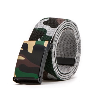 เข็มขัดลูกเสือครู กันสนิม พร้อมส่ง belt shop เข็มขัด ผู้ชาย ลายทหาร Military Camo US Army Style Webbing Camouflage Autom