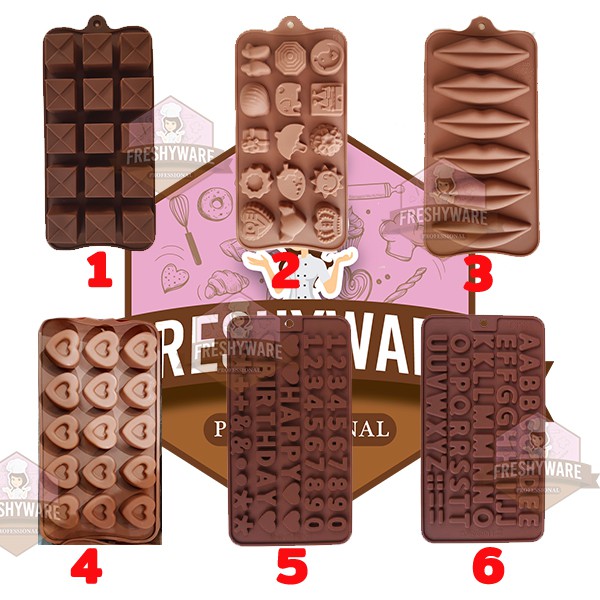 เลือกแบบได้ พิมพ์ซิลิโคน พิมพ์วุ้น กัมมี่ พิมพ์เค้ก พิมพ์ช็อกโกแลต Freshyware Silicone Mold