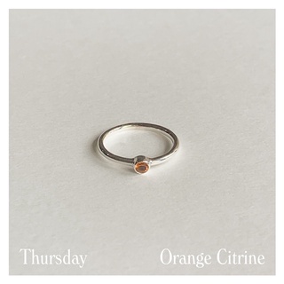 maru.welry Happy Thursday 🍊 แหวนประจำวันเกิดวันพฤหัส ประดับ Orange Citrine แท้ ✨