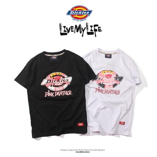 [100% Cotton] dickies เสื้อยืดแฟชั่นสําหรับ unisex ผ้าฝ้ายแขนสั้นพิมพ์ลายคลาสสิค