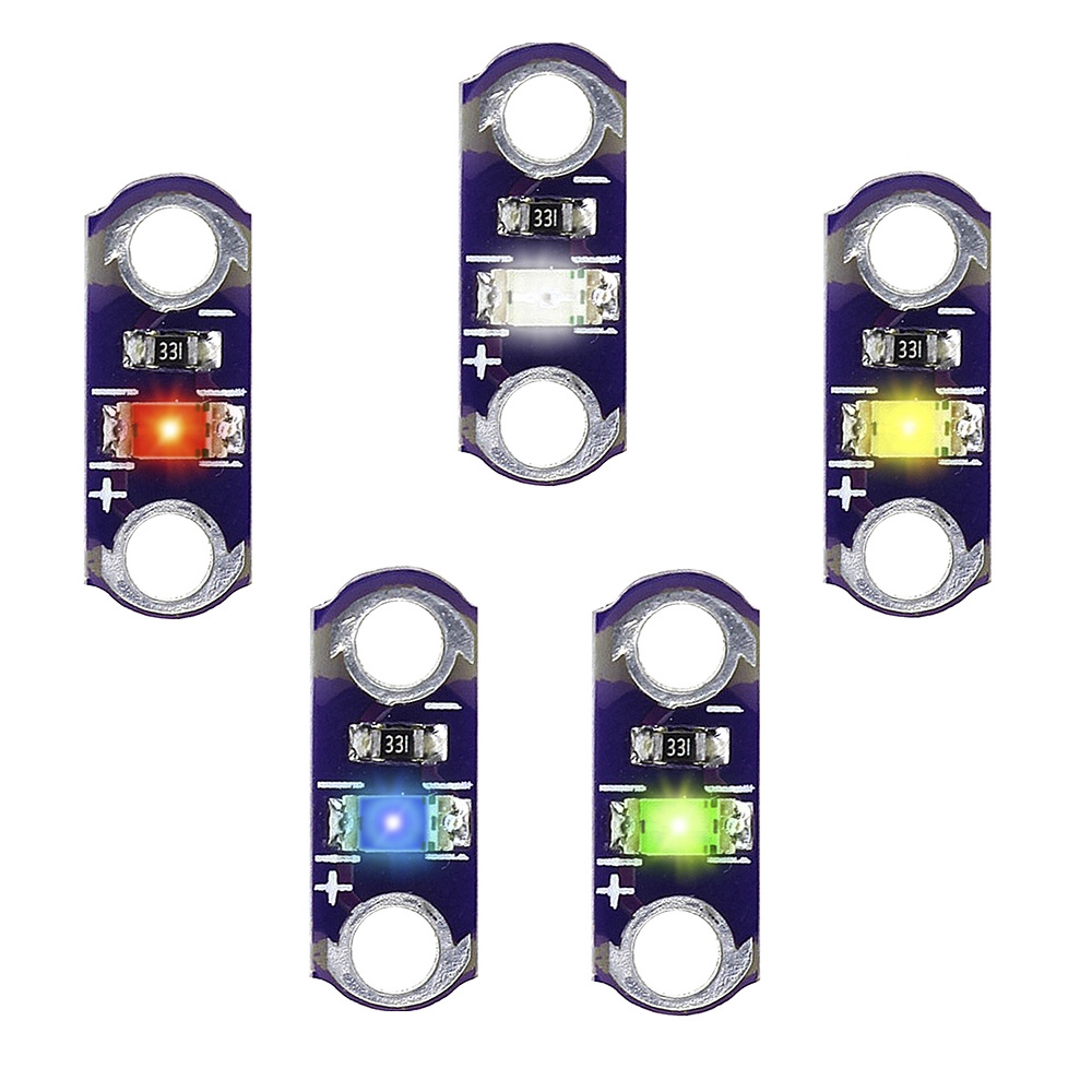 DIYMORE | LilyPad ชุดบอร์ดไฟ SMD LED แดง/สีเขียว/สีน้ำเงิน/สีเหลือง/ขาว 3V-5V DIY 5 ชิ้น