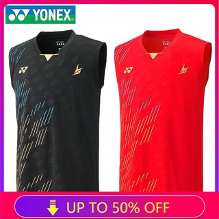 ใหม่ YONEX เสื้อแบดมินตัน แขนกุด แบบแห้งเร็ว สําหรับผู้ชาย