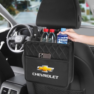 กระเป๋าหนังเก็บของ อเนกประสงค์ สําหรับติดเบาะหลังรถยนต์ Chevrolet Cruze Captiva Trax Malibu Tahoe Equinox Impala