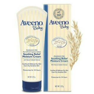 @@Aveeno Baby Soothing Relief Moisture Cream 227 g. (สูตรสำหรับผิวเด็กแห้งมากเป็นพิเศษ)