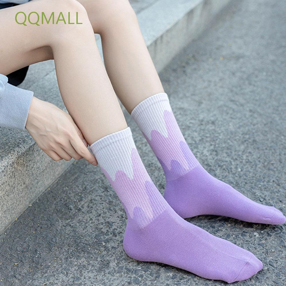 Qqmall ถุงเท้าสเก็ตบอร์ดลายน่ารัก
