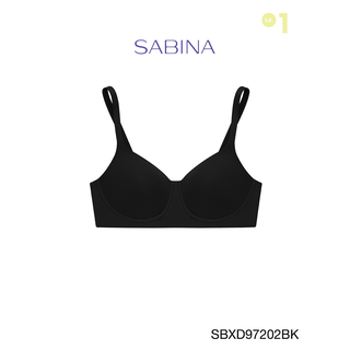 SABINA BRALESS เสื้อชั้นใน Invisible Wire (ไม่มีโครง) Seamless Fit รุ่น Perfect Bra  รหัส SBXD97202BK สีดำ