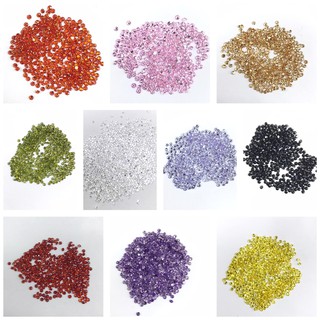 CZ 1.00mm, 1.25, 1.50, 1.75mm. เพชรรัสเซียสี  พลอยCZ เเพ็ค 50เม็ด!!. Cubic Zirconia 1.00mm, 1.25, 1.50, 1.75mm.