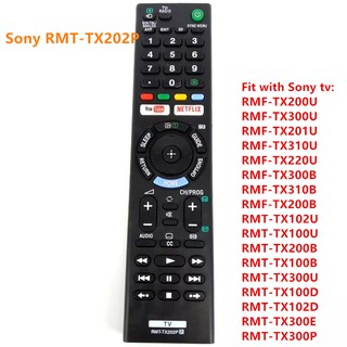 รีโมตคอนโทรลสมาร์ททีวี LCD RMT-TX202P แบบเปลี่ยน สําหรับ Sony RMT-TX300P KD-55X9305C KDL-55W805C 55W808C KDL-50W755C KD-55X8509C XBR65X755D XBR-65X755D XBR65X757D XBR-65X757D