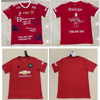 เสื้อกีฬาแขนสั้น ลายทีมชาติฟุตบอล Manchester United 2019 2020 คุณภาพสูง