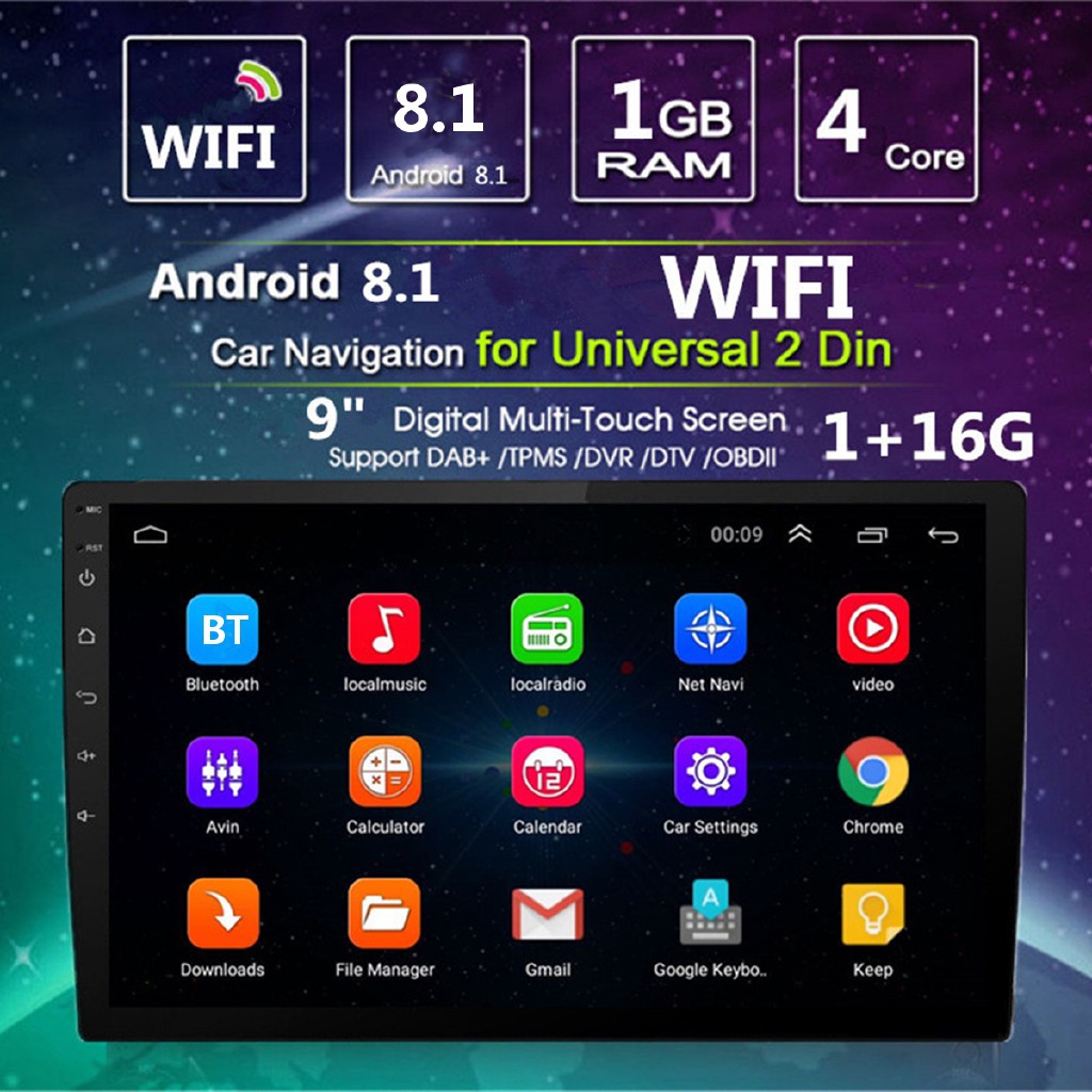 Quad Core Android 8 1 1gb Ram 7 Double 2din Car Stereo Radio Gps Navi Dab Obd2 Vehicle Electronics Gps Consumer Electronics